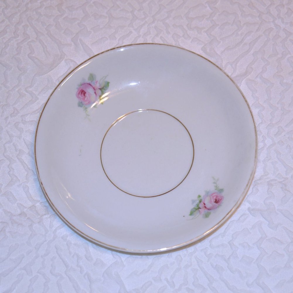 4/$20 ZPF Germany Vintage Pink Rose Tea Cup Saucer